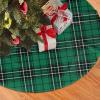 MIZIBAO Christmas Tree Skirt 30", Green Plaid Clan MacLean Hunting Tartan Xmas Tree Skirts Base Mat for Christmas Holiday Home Party Decorations Ornaments view 2