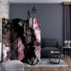 artgeist Acoustic Room Divider Flowers 90" Wx68 H Double-Sided Folding Screen Print on Non-Woven Canvas Acoustic Foam 5 Panel Home Office Design Nature Black Tropical Azalea b-A-0519-z-c view 2