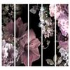 artgeist Acoustic Room Divider Flowers 90" Wx68 H Double-Sided Folding Screen Print on Non-Woven Canvas Acoustic Foam 5 Panel Home Office Design Nature Black Tropical Azalea b-A-0519-z-c view 4
