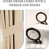 Triple Pinch Pleat Thermal Insulation Blackout Curtains & Window Panel with Ring Added Hook (Taupe, 84 Inch Wide by 84 Inch Long- 1 Panel) view 2