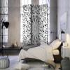 artgeist Acoustic Room Divider 53x68 in - Double-Sided Folding Screen Print on Non-Woven Canvas Acoustic Foam 3 Panel Home Office Ornament Mandala Black White f-A-0581-z-b view 3