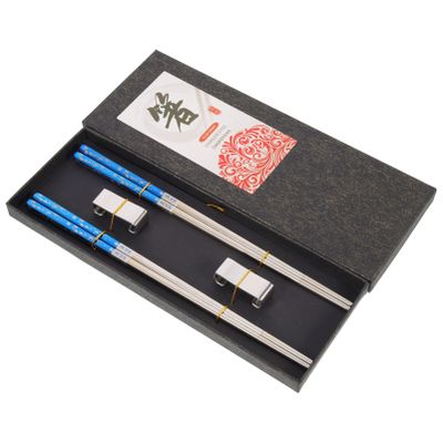 Hemoton 1set Chopstick Set Rest of Elegant Reusable Chopsticks and Multi-functional Holder for Daily Use Dishwasher Safe and Design