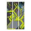 artgeist Acoustic Room Divider Abstract 53x68 in - Double-Sided Folding Screen Print on Non-Woven Canvas Acoustic Foam 3 Panel Home Office Geometrical Yellow Grey n-C-0251-z-b view 4