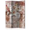 artgeist Acoustic Room Divider Retro Vintage 53x68 in - Double-Sided Folding Screen Print on Non-Woven Canvas Acoustic Foam 3 Panel Home Office Design Flowers Nature Botanica f-A-0616-z-b view 1