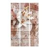 artgeist Acoustic Room Divider Retro Vintage 53x68 in - Double-Sided Folding Screen Print on Non-Woven Canvas Acoustic Foam 3 Panel Home Office Design Flowers Nature Botanica f-A-0616-z-b view 4