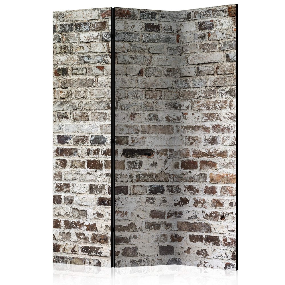 artgeist Acoustic Room Divider Bricks 53x68 in - Double-sided Folding Screen Print on Non-woven Canvas Acoustic Foam 3 Panel Home Office Faux Stone f-A-0457-z-b