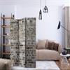 artgeist Acoustic Room Divider Bricks 53x68 in - Double-sided Folding Screen Print on Non-woven Canvas Acoustic Foam 3 Panel Home Office Faux Stone f-A-0457-z-b view 2