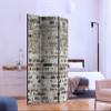 artgeist Acoustic Room Divider Bricks 53x68 in - Double-sided Folding Screen Print on Non-woven Canvas Acoustic Foam 3 Panel Home Office Faux Stone f-A-0457-z-b view 3