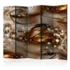 artgeist Acoustic Room Divider Abstract 90" Wx68 H Double-Sided Folding Screen Print on Non-Woven Canvas Acoustic Foam 5 Panel Home Office Design Diamond Ornament Modern a-A-0258-z-c view 1