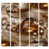 artgeist Acoustic Room Divider Abstract 90" Wx68 H Double-Sided Folding Screen Print on Non-Woven Canvas Acoustic Foam 5 Panel Home Office Design Diamond Ornament Modern a-A-0258-z-c view 4