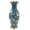 Elegant Large Flower Vases Table Centerpiece for Kitchen Dining Living Room Home Decor, European RetroTall Big Resin Flowers Chinese Vases for Bedroom Decorations, Holiday Christmas Blue 16.9 5.1in view 1