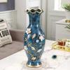 Elegant Large Flower Vases Table Centerpiece for Kitchen Dining Living Room Home Decor, European RetroTall Big Resin Flowers Chinese Vases for Bedroom Decorations, Holiday Christmas Blue 16.9 5.1in view 4