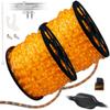 WYZworks 3312LEDs, 300ft LED Outside Rope Lights, Waterproof Permanent Outdoor ETL Certified Connectable Clear Tube, Christmas Palm Tree Holiday Decorative Landscape Patio Accent Lighting - Orange view 1