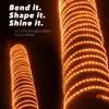 WYZworks 3312LEDs, 300ft LED Outside Rope Lights, Waterproof Permanent Outdoor ETL Certified Connectable Clear Tube, Christmas Palm Tree Holiday Decorative Landscape Patio Accent Lighting - Orange view 4