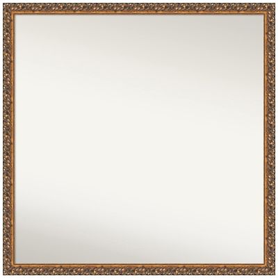 Amanti Art Bronze Bathroom Mirror for Over Sink, 28x28 Antique Bronze Square Vanity Mirror, Large Traditional Wood Frame, Hangs Horizonally and Vertically, Bathroom Wall Decor, Non-Beveled Edge