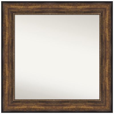 Amanti Art Bronze Bathroom Mirror for Over Sink, 34x34 Ballroom Bronze Square Vanity Mirror, Large Traditional Frame, Hangs Horizonally and Vertically, Bathroom Wall Decor, Non-Beveled Edge