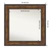 Amanti Art Bronze Bathroom Mirror for Over Sink, 34x34 Ballroom Bronze Square Vanity Mirror, Large Traditional Frame, Hangs Horizonally and Vertically, Bathroom Wall Decor, Non-Beveled Edge view 4