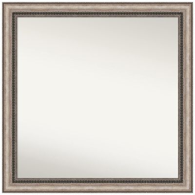 Amanti Art Silver Bathroom Mirror for Over Sink, 30x30 Lyla Ornate Silver Square Vanity Mirror, Large Traditional Frame, Hangs Horizonally and Vertically, Bathroom Wall Decor, Non-Beveled Edge