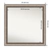 Amanti Art Silver Bathroom Mirror for Over Sink, 30x30 Lyla Ornate Silver Square Vanity Mirror, Large Traditional Frame, Hangs Horizonally and Vertically, Bathroom Wall Decor, Non-Beveled Edge view 4