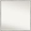 Amanti Art Silver Bathroom Mirror for Over Sink, 27x27 Lucie Silver White Square Vanity Mirror, Large Modern Wood Frame, Hangs Horizonally and Vertically, Bathroom Wall Decor, Non-Beveled Edge view 1