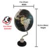 Monaco 9" Diameter Globe, USA Cartography with Mountain Relief, Sturdy Metal and Black Designer Black Ocean Globe Ball. The 9" diameter Monaco globe features the best of modern and European styling. The black ocean globe is highlighted by colorful co view 2