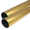 94" HEAVY DUTY Round Closet Rod | 32mm Diameter | Satin Brass Clothes Pole | 2 Pack view 1
