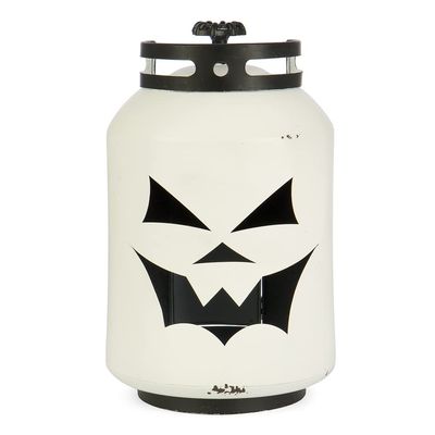 White Pumpkin Lantern, Fall, Metal Jack O Lantern for Fall, Halloween, Home and Porch Decorations - White Lantern Propane Replica