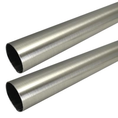 72" Satin Nickel HEAVY DUTY Round Closet Rod | 32mm Diameter | 2 Pack
