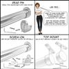 48" Satin Nickel HEAVY DUTY Round Closet Rod | 32mm Diameter | 2 Pack view 2