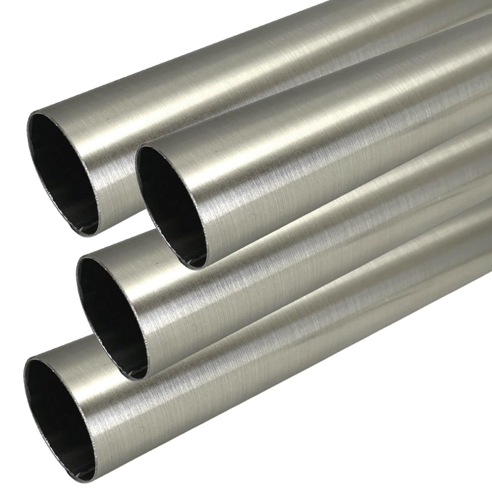 72" Satin Nickel HEAVY DUTY Round Closet Rod | 32mm Diameter | 4 Pack