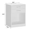 ADORNEVE Nightstands Set of 2,White Night Stand with Charging Station & Drawers,Night Stands for Bedrooms 2 view 3