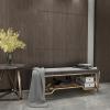 moisture Shoe Bench Entryway with Storage Shoe Stool Entrance 2 Tier Shoe Rack Storage Bench with Upholstered Seat Metal Frame for Living Room Bedroom Corridor Shoe Rack Bench view 3