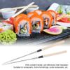 Cooking Chopsticks, Stainless Steel Sushi Chopstick Reusable Long Chopsticks Japanese Chopstick with Wood Handle for Hot Pot Frying(L) view 2
