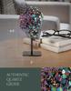 KALIFANO Large Angel Aura Quartz Geode on Stand - Titanium Bonded High Energy Crystal Amethyst - Natural Reiki Rainbow Cuarzo Rock with Healing and Calming Effects (Family Owned and Operated) view 3