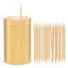 UPTALY 1 pcs 100% Brass Toothpick Holder (Small Cylindrical Shape), Thicken Tooth Picks Container (Gold Color), Toothpicks Storage Box, Small Copper Toothpick Dispensers view 1