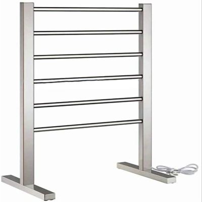 MSUDGH Bathroom Wall Heater Freestanding Towel Warmer for Bathroom, Floor Mounted Electric Towel Heater Rail with 6 Bars Plug in 42.8 x 23.6 x 11.8 inch