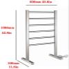 MSUDGH Bathroom Wall Heater Freestanding Towel Warmer for Bathroom, Floor Mounted Electric Towel Heater Rail with 6 Bars Plug in 42.8 x 23.6 x 11.8 inch view 2