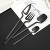 40 Black Hangable Silverware Set for 10 Include Spoons Forks Knifes Teaspoons 18/10 Stainless Steel Hanging Flatware Set Kitchen Wedding Restaurant Cutlery Utensil Set Delicate Tableware view 2