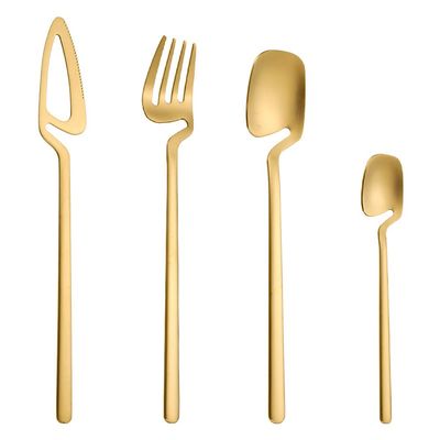40 Gold Hangable Silverware Set for 10 Include Spoons Forks Knifes Teaspoons 18/10 Stainless Steel Hanging Flatware Set Kitchen Wedding Restaurant Cutlery Utensil Set Delicate Tableware