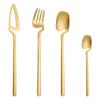 40 Gold Hangable Silverware Set for 10 Include Spoons Forks Knifes Teaspoons 18/10 Stainless Steel Hanging Flatware Set Kitchen Wedding Restaurant Cutlery Utensil Set Delicate Tableware view 1