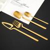 40 Gold Hangable Silverware Set for 10 Include Spoons Forks Knifes Teaspoons 18/10 Stainless Steel Hanging Flatware Set Kitchen Wedding Restaurant Cutlery Utensil Set Delicate Tableware view 2