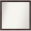 Amanti Art Brown Bathroom Mirror for Over Sink, 27x39 Fresco Dark Walnut Rectangle Vanity Mirror, Large Country Rustic Wood Frame, Hangs Horizonally and Vertically, Bathroom Wall Decor, Non-Beveled view 1