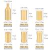 UPTALY 2 pcs 100% Brass Toothpick Holders (Bottle Shape), Thicken Tooth Picks Container (Gold Color), Countertop Toothpick Storage Box, Copper Toothpick Dispensers view 2