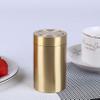 UPTALY 2 pcs 100% Brass Toothpick Holders (Bottle Shape+Small Cylindrical Shape), Thicken Tooth Picks Container (Gold Color), Countertop Toothpick Storage Box, Copper Toothpick Dispensers view 2