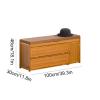 TOMYEUS Shoes Shelf Shoe Rack 2 Tier Shoe Bench with Seat Bench Storage Organiser Holder 39.3 * 11.8 * 18.1 Inch Stackable Shoe Rack view 3