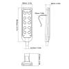 Kadimendium Hand Control Handset Remote , IP66 8 PinBed Remote Control Lifting Bed ControllerChair Controller Recliner Controller for Folding Bar view 3