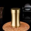 UPTALY 2 pcs 100% Brass Toothpick Holders (Bottle Shape + Concave Shape A), Thicken Tooth Picks Container (Gold Color), Countertop Toothpick Jar, Copper Toothpick Dispensers view 4