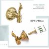 Bathroom Hardware Sets Towel Rack Ring Paper Holder Toilet Brush Holder Towel Holder Hook Glass Soap Dish Plate,robe hook view 2