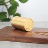 UPTALY 2 pcs 100% Brass Toothpick Holders (Bamboo Shape+Cylindrical Shape), Thicken Tooth Picks Container (Gold Color), Countertop Toothpick Storage Box, Copper Toothpick Dispensers view 4