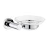 Bathroom Accessories Stainless Steel Polished Towel Shelf Toilet Paper Holder Soap Holder Towel Rack Toothbrush Holder Robe Hook,soap dish view 1
